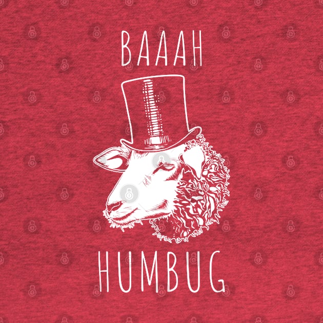 Baaah Humbug Grumpy Holiday Sheep by Wasabi Snake